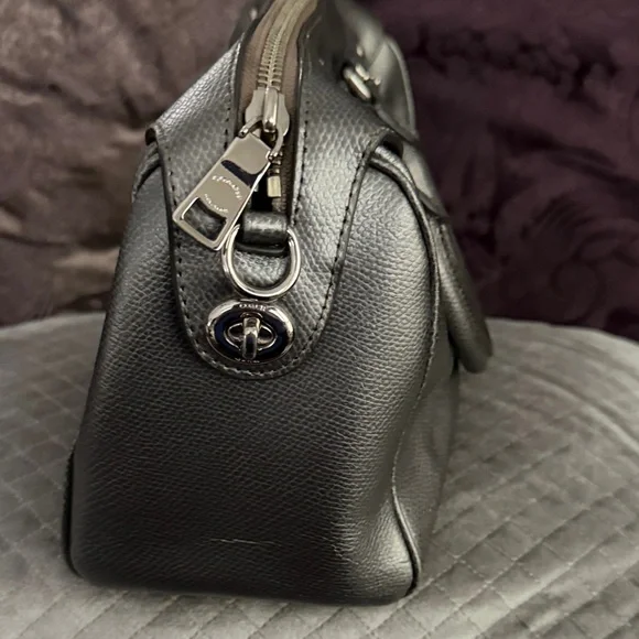 Coach Metallic Silver Satchel Bag - Picture 6 of 9